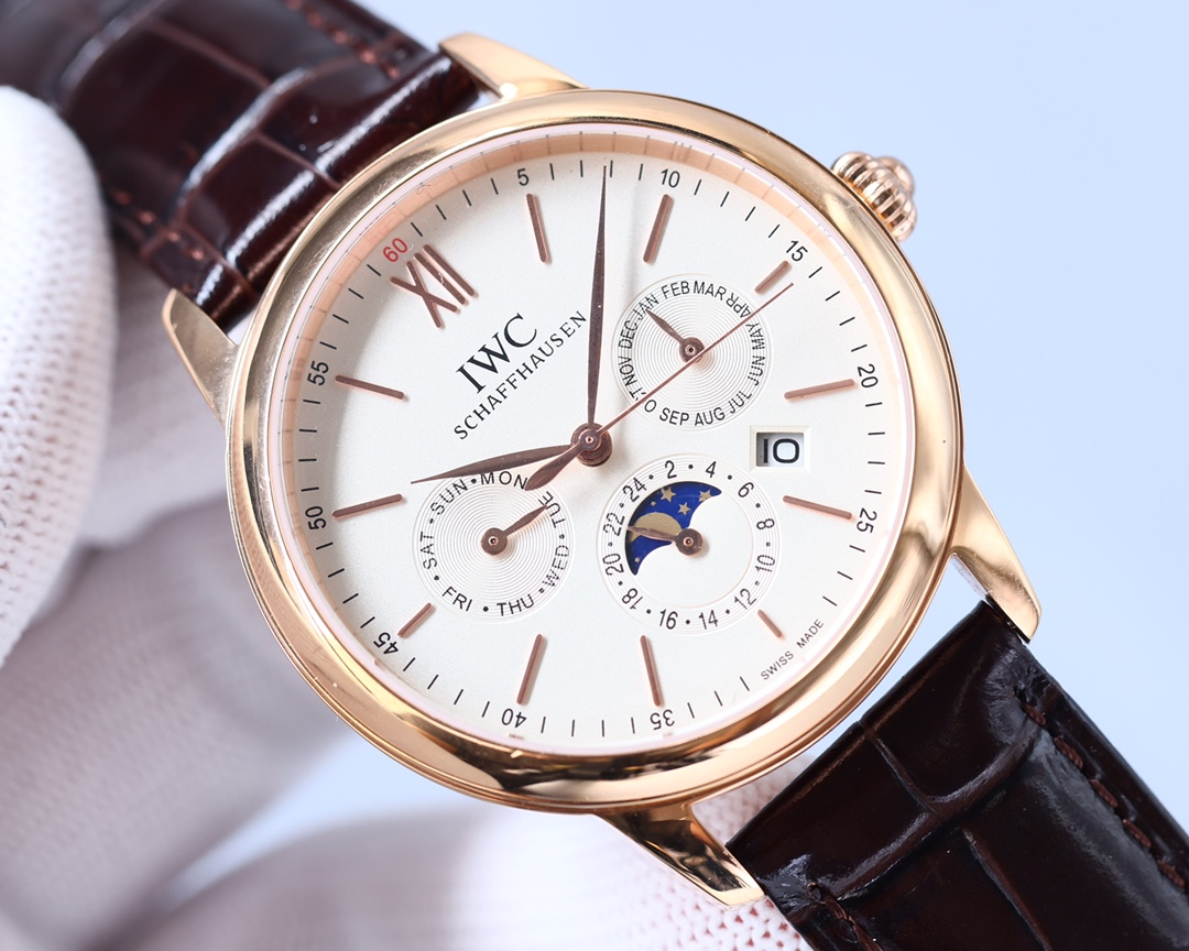 IWC- The highest version of the Portofino Multifunction Automatic with CNC grinding