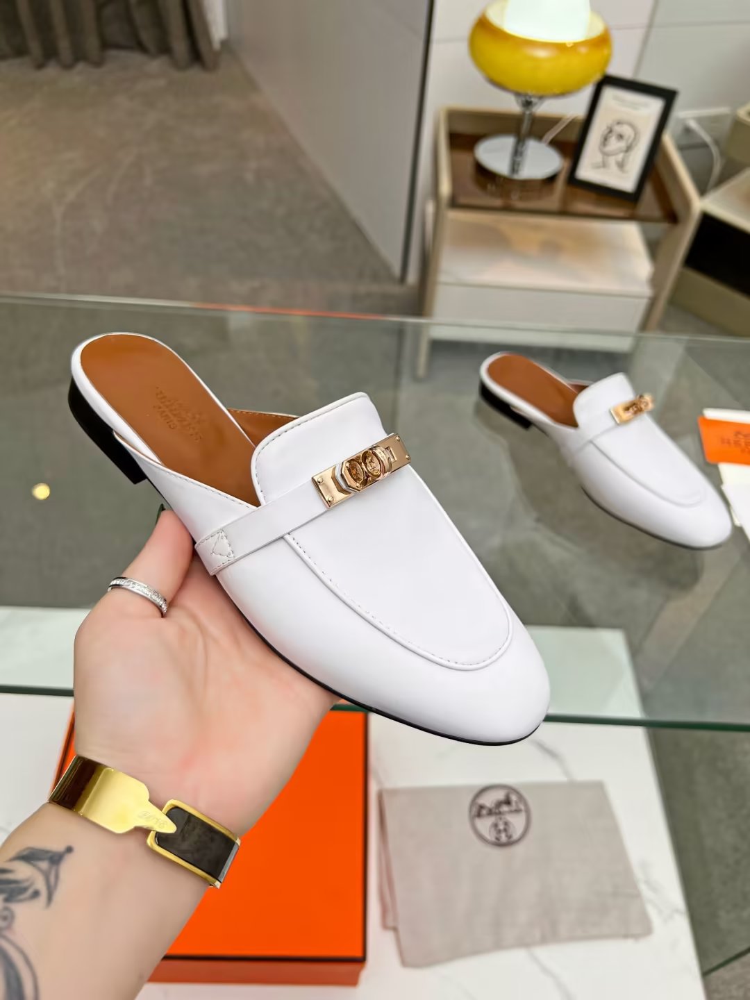 Hermes early spring new slippers