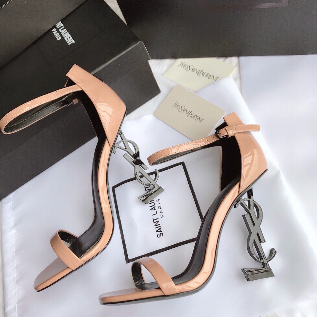 Saint Laurent 2020 newest Opyum sandals high heel sandals original open mold leather outsole