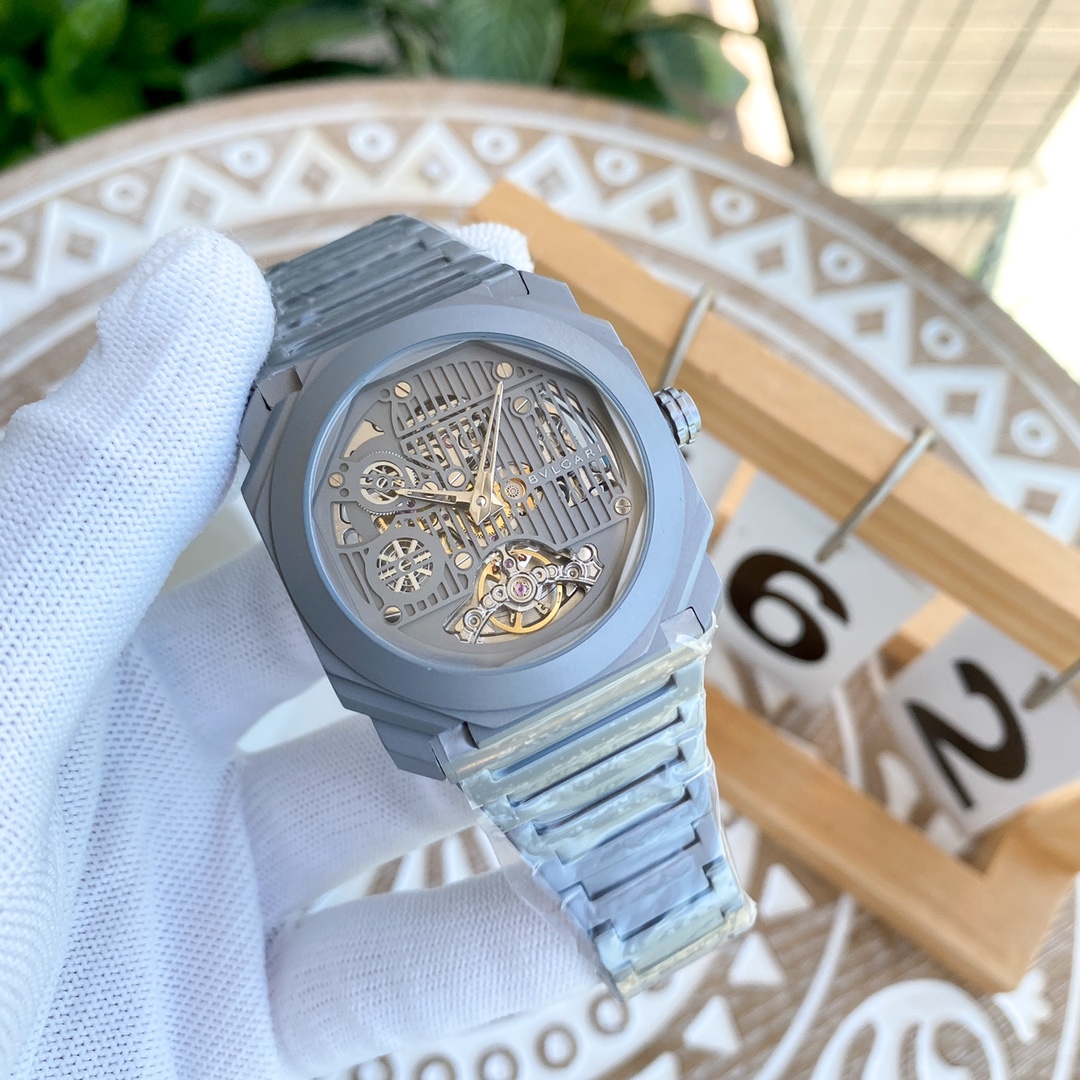 Bulgari OCTO series automatic flywheel engraved mechanical movement