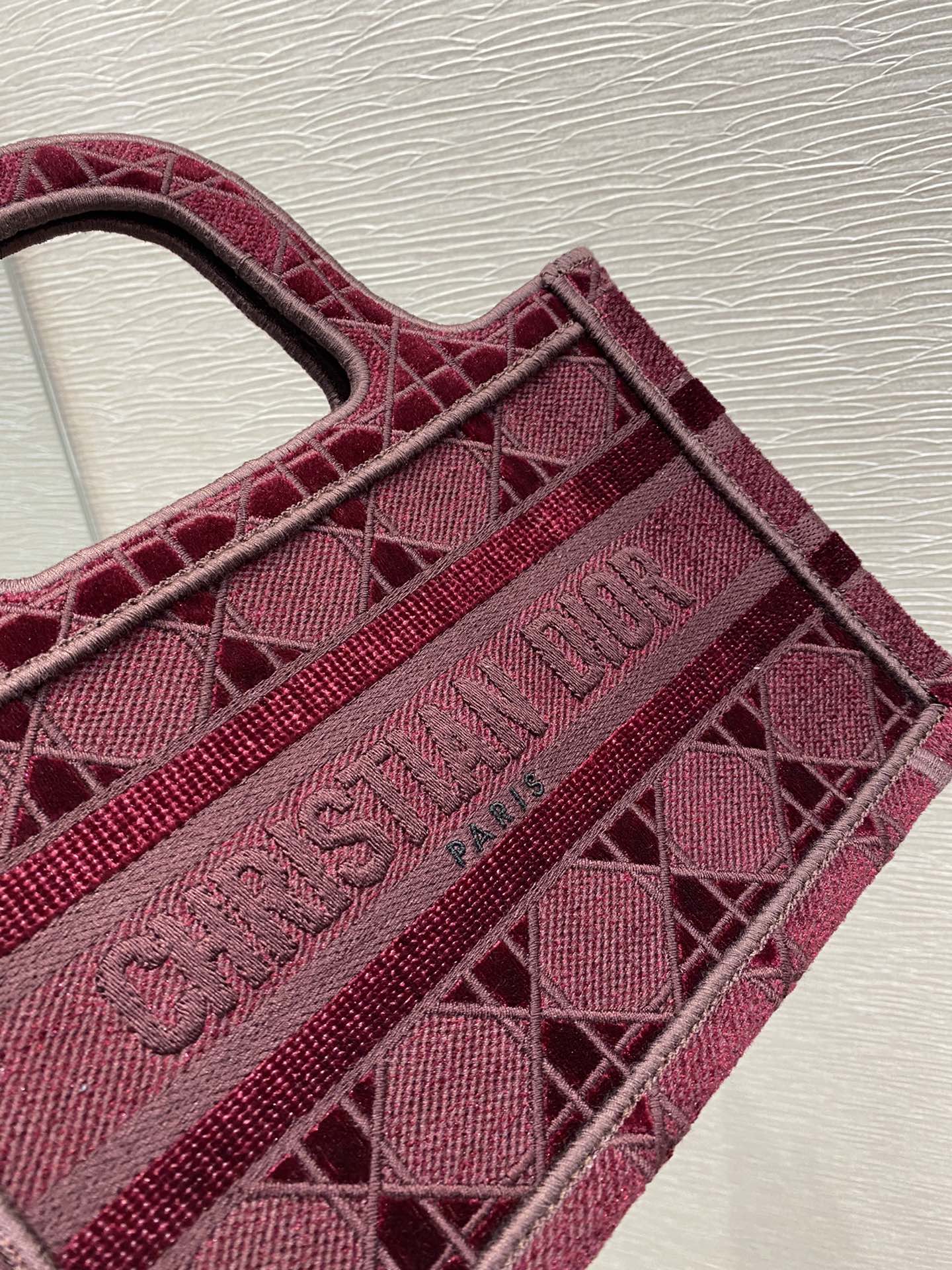 Mini Retro Red  Tote Velvet latest plaid series