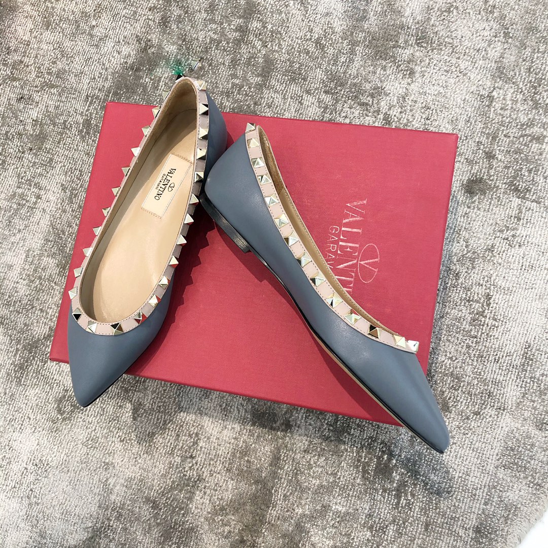 Valentino VT Collection Flats Haze Blue