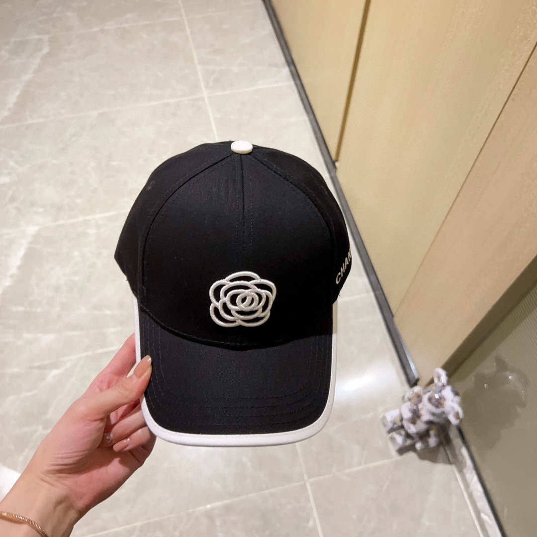 [CHANEL Chanel] 2023 new style embroidered baseball cap