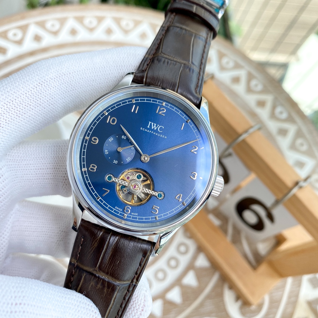 IWC- Fine men's watches Fully automatic mechanical movement, top 316 steel case and strap