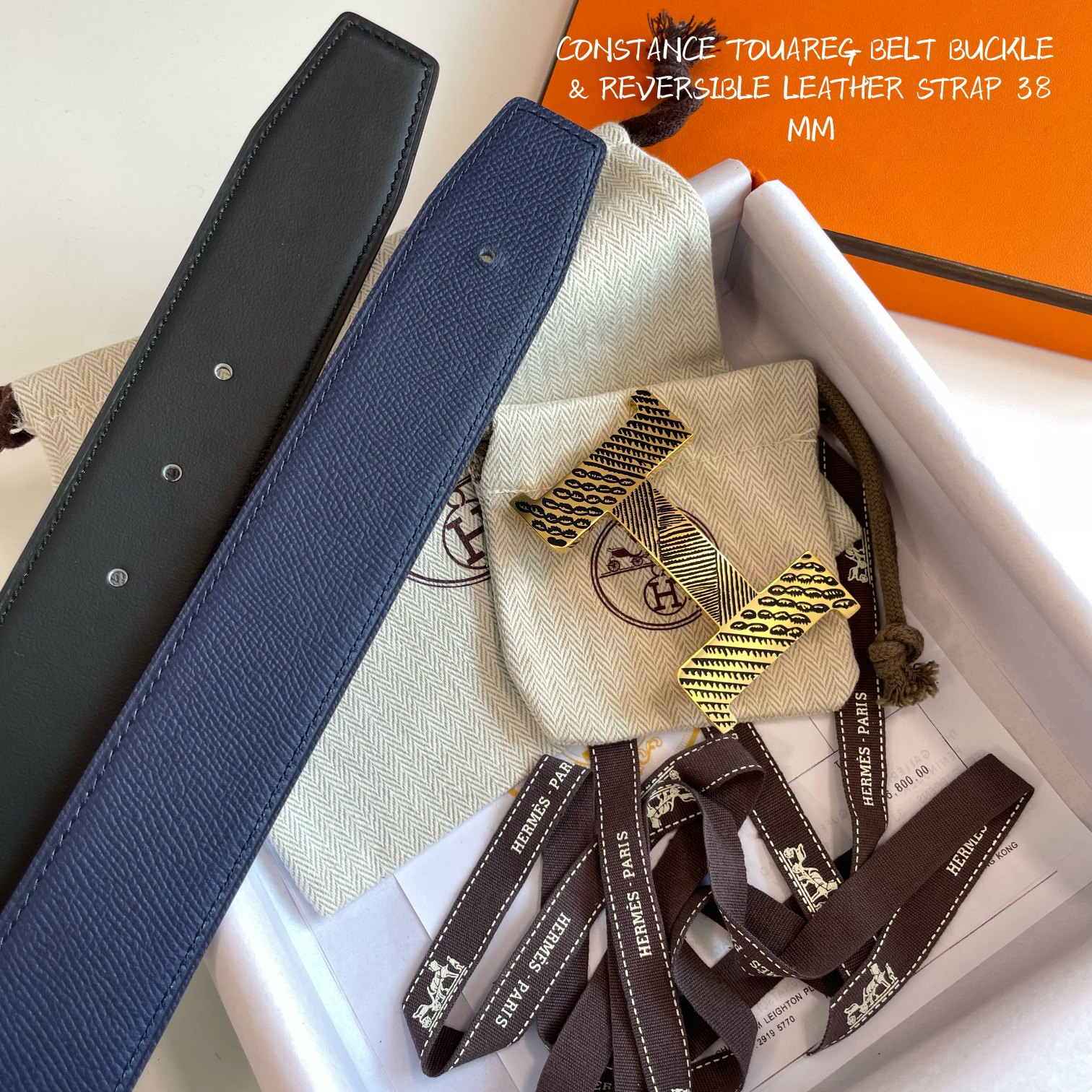 Hermes  CONSTANCE TOUAREG BELT BUCKLE & REVERSIBLE LEATHER STRAP