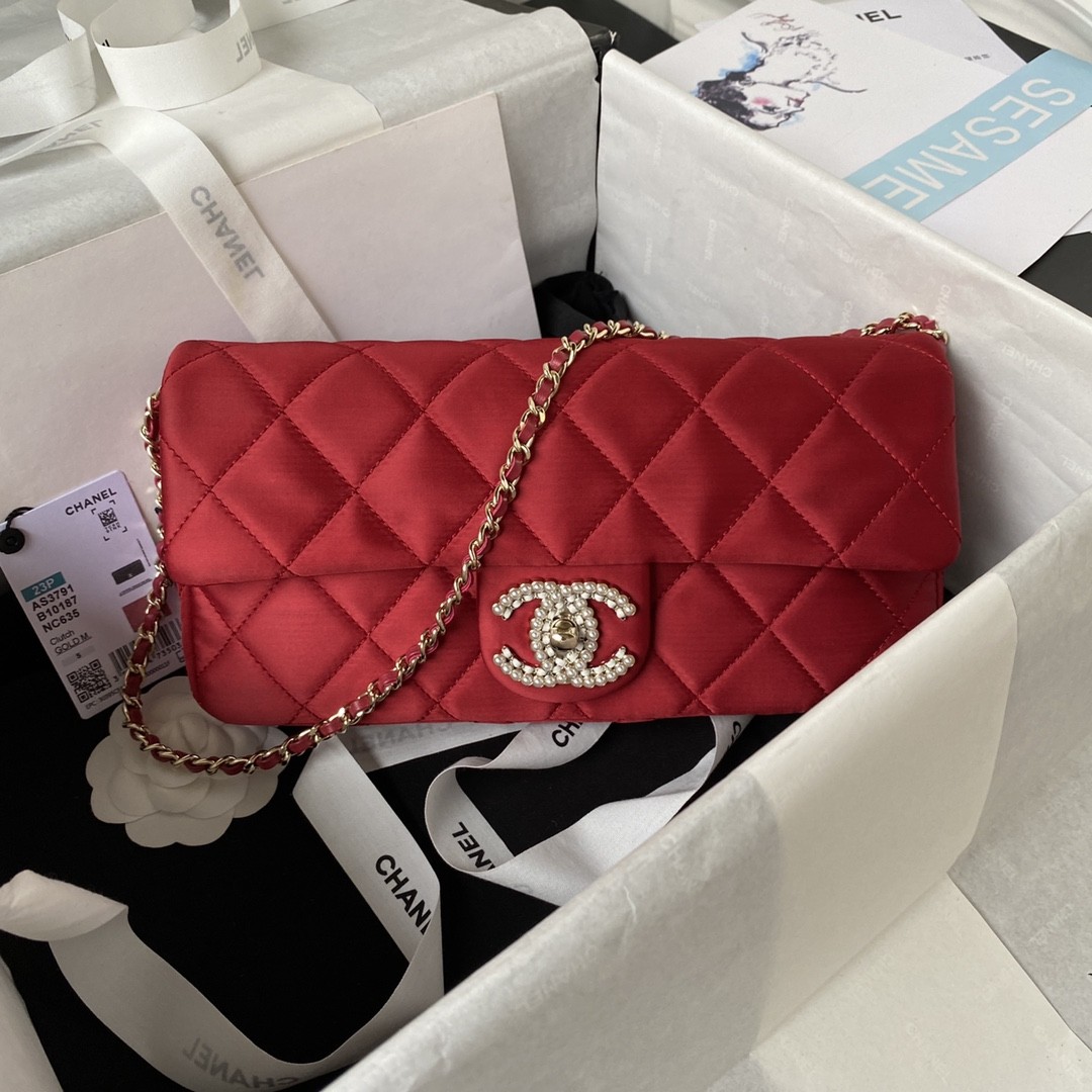 Chanel 23A Hot Selling Pearl Stick Bag AS3791, Top Quality Size: 11.5 * 26 * 4cm