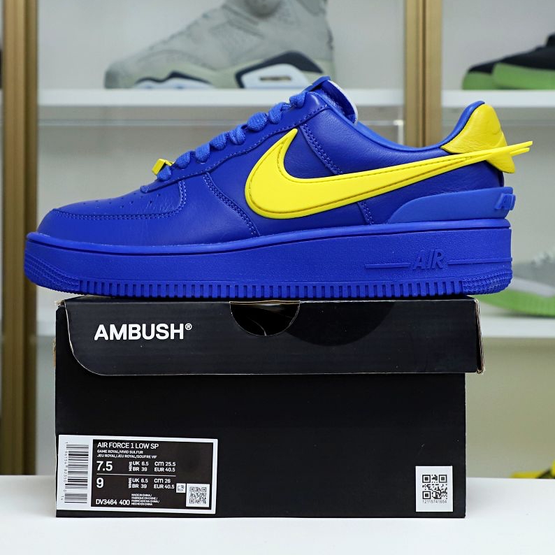 AMBUSH xNike Air Force1LoW GameRoya and Vivid Sulfur