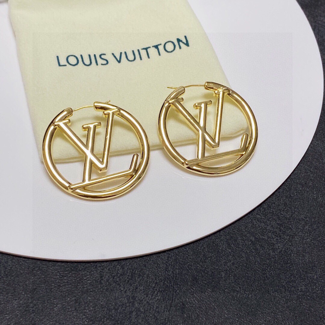 Louis Vuitton LV monogram earrings