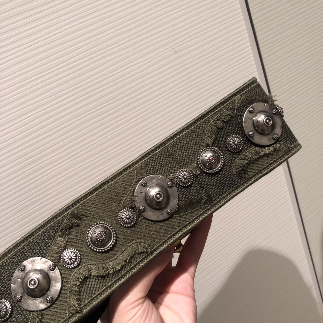 Dior shoulder strap camouflage army green