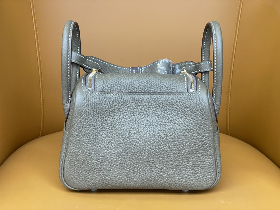 mini lindy elephant grey tc leather gold buckle