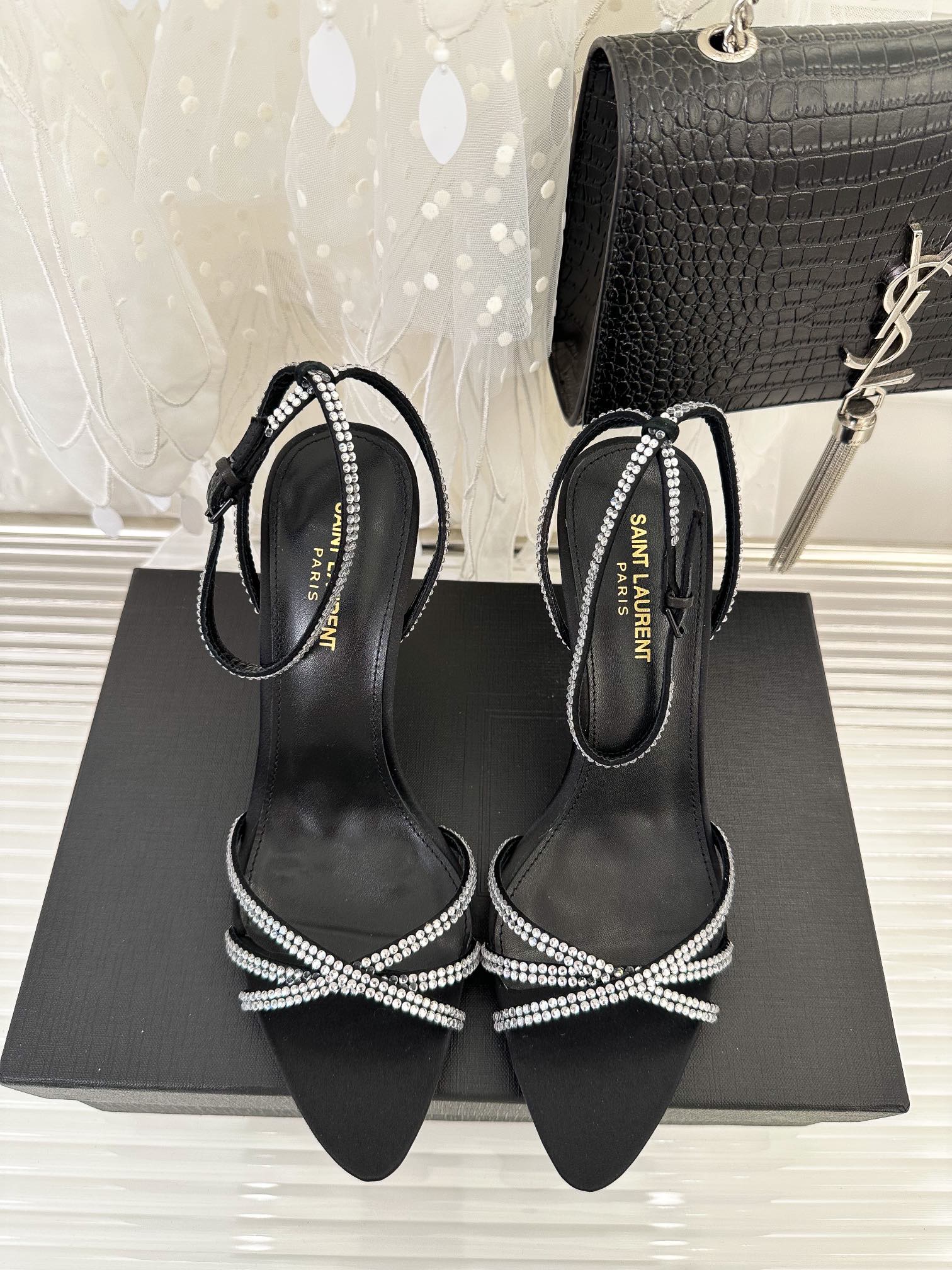 𝙎𝙖𝙞𝙣𝙩 𝙇𝙖𝙪𝙧𝙚𝙣𝙩 | 𝟐𝟎𝟐𝟑/𝐒𝐒 𝐧𝐞𝐰 YSL｜23s new high heel sandals Italian leather outsole