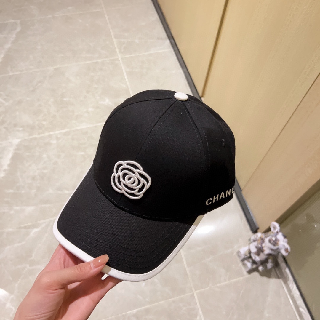[CHANEL Chanel] 2023 new style embroidered baseball cap