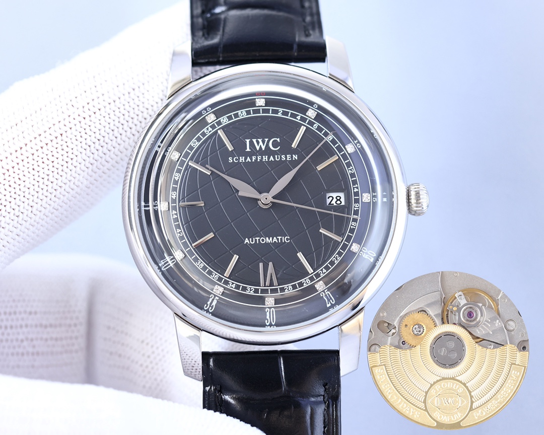 IWC- Portofino Original 9015® movement style with Italian cowhide 3D three-dimensional sense of ultra-thin technology
