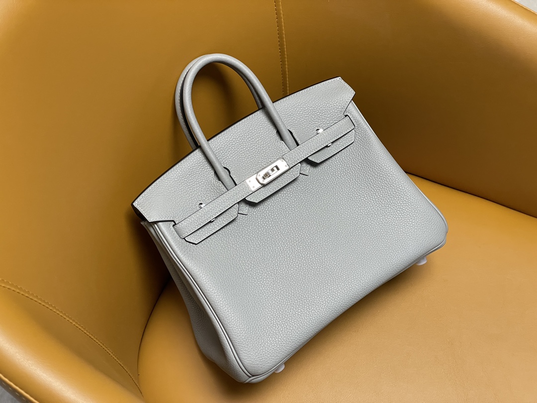 Birkin25 Glacier Blue Togo Leather Silver Buckle