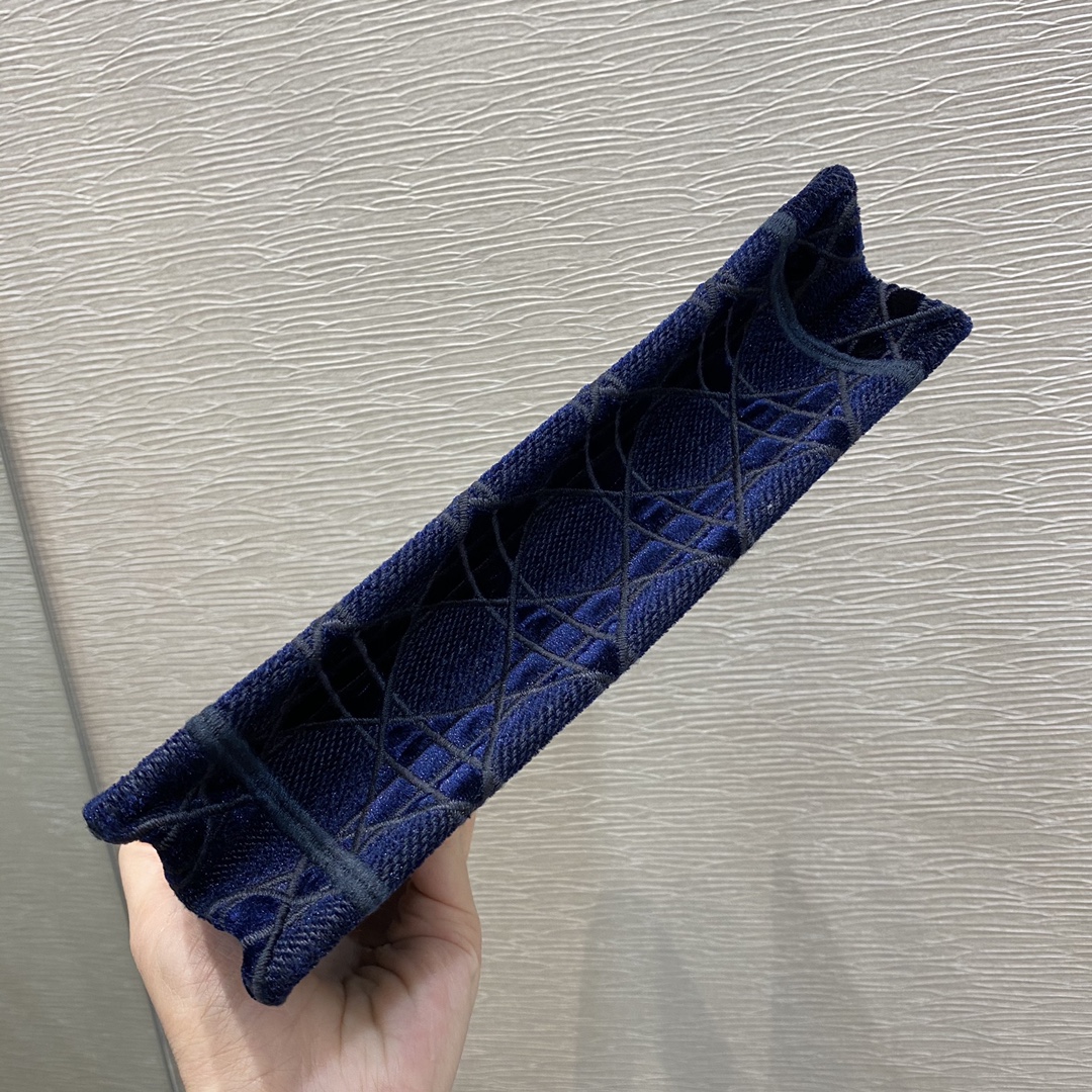 Mini Dark Blue Tote Velvet latest plaid series