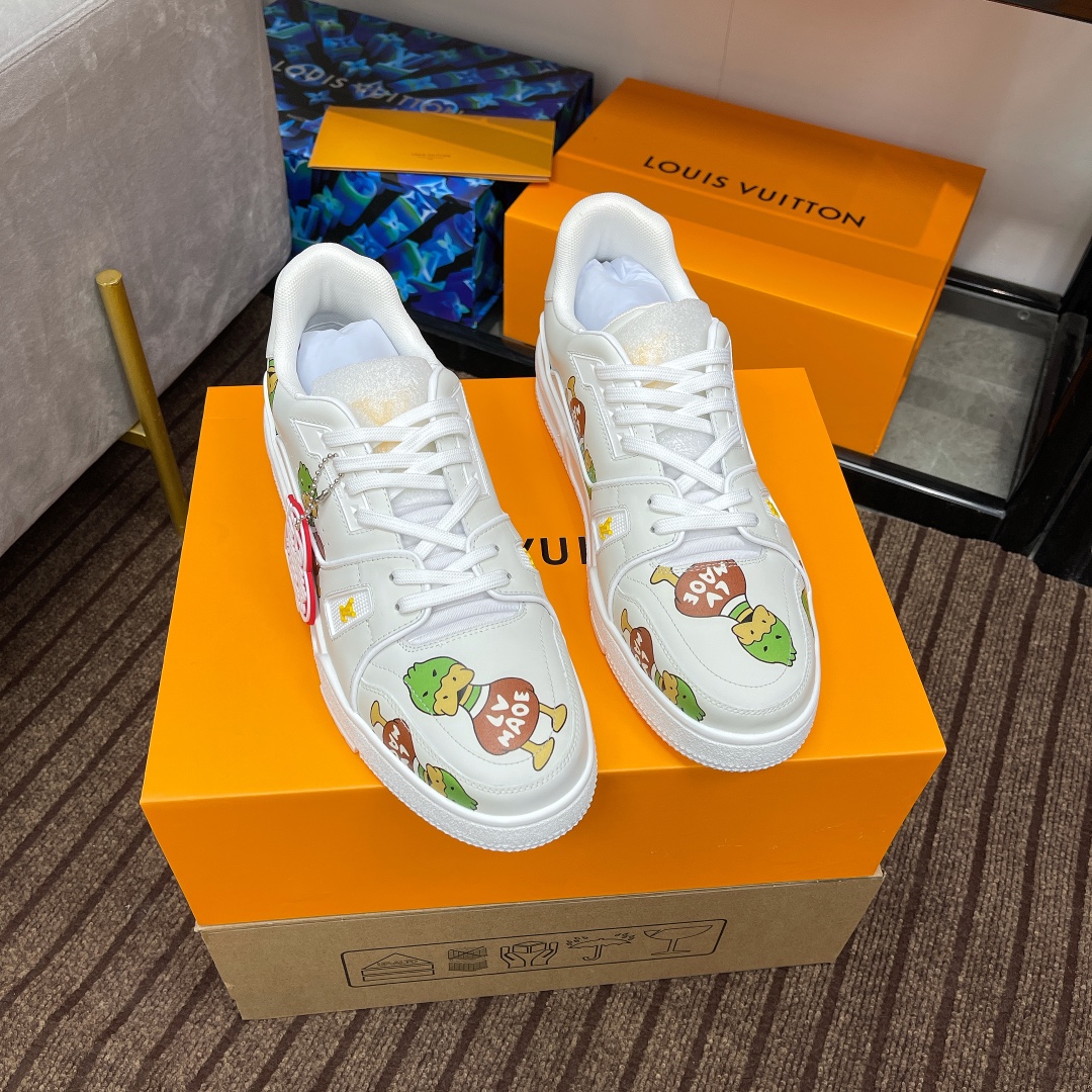 Louis Vuitton couple models DIY buckle sneakers sneakers