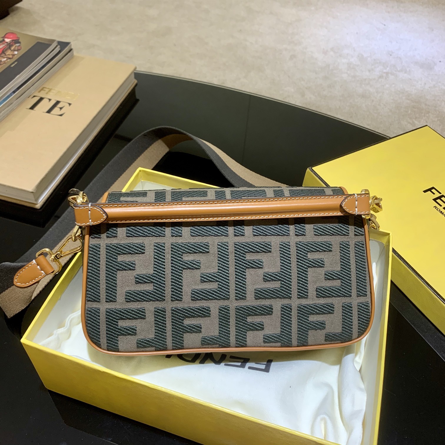 FENDI Medium 2020 Latest Baguette Denim F Logo Collection