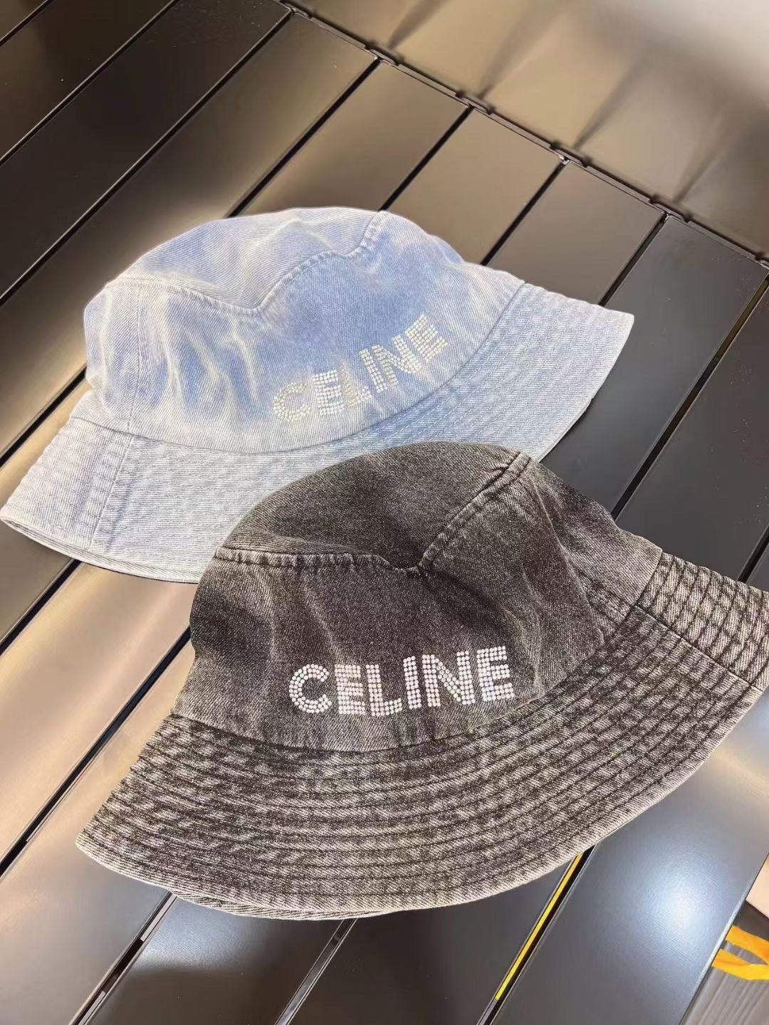 CELINE New New Washed Denim Fisherman