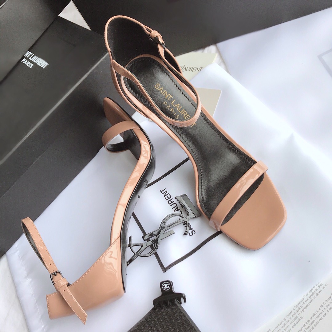 Saint Laurent 2020 newest Opyum sandals high heel sandals original open mold leather outsole