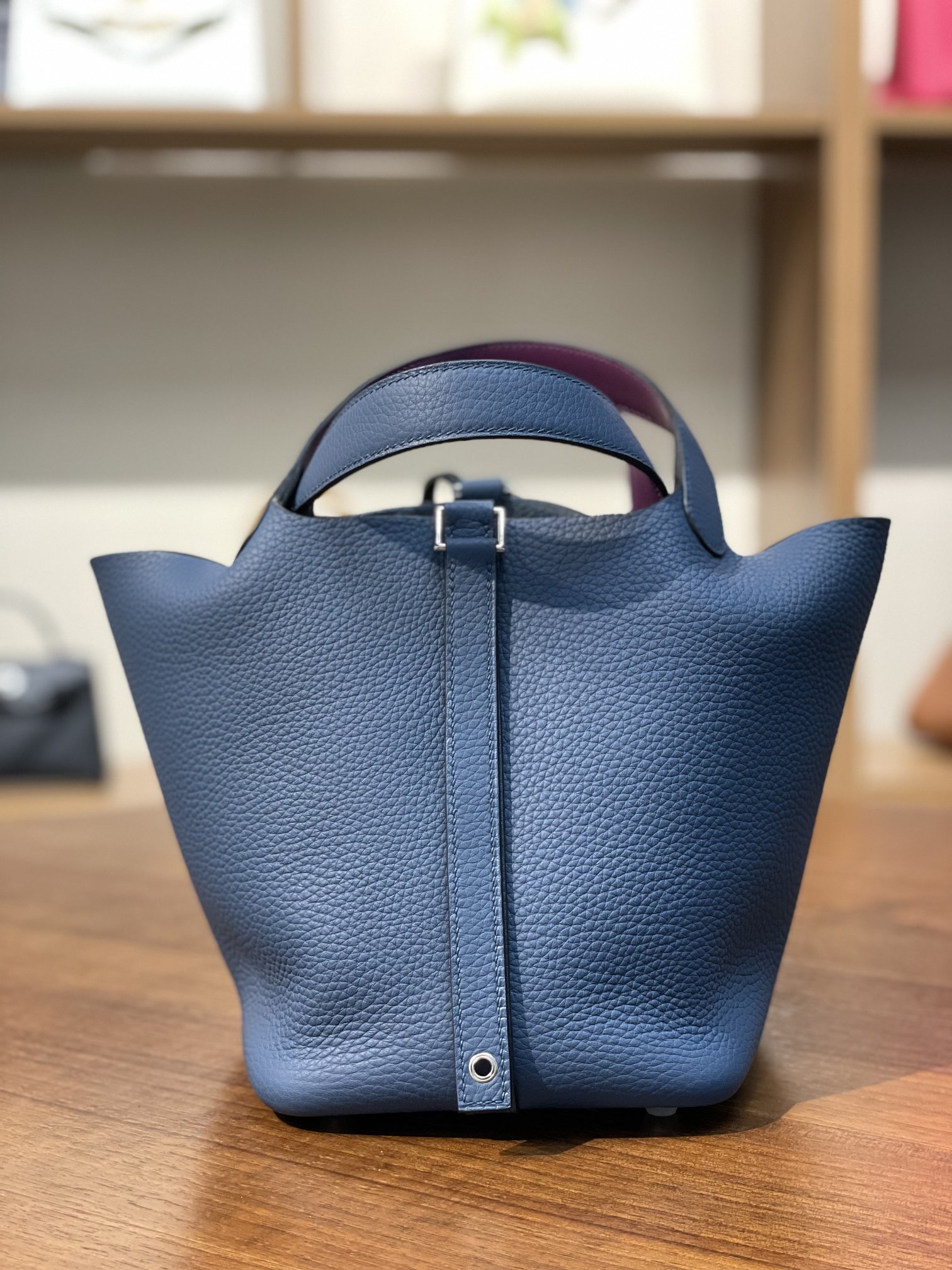 picotin18 deep blue sea anemone purple handle TC leather silver buckle