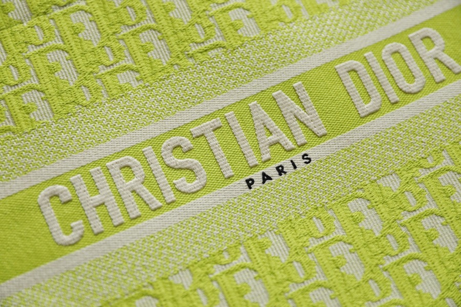 DIOR TOTE Oblique Fluorescent Green