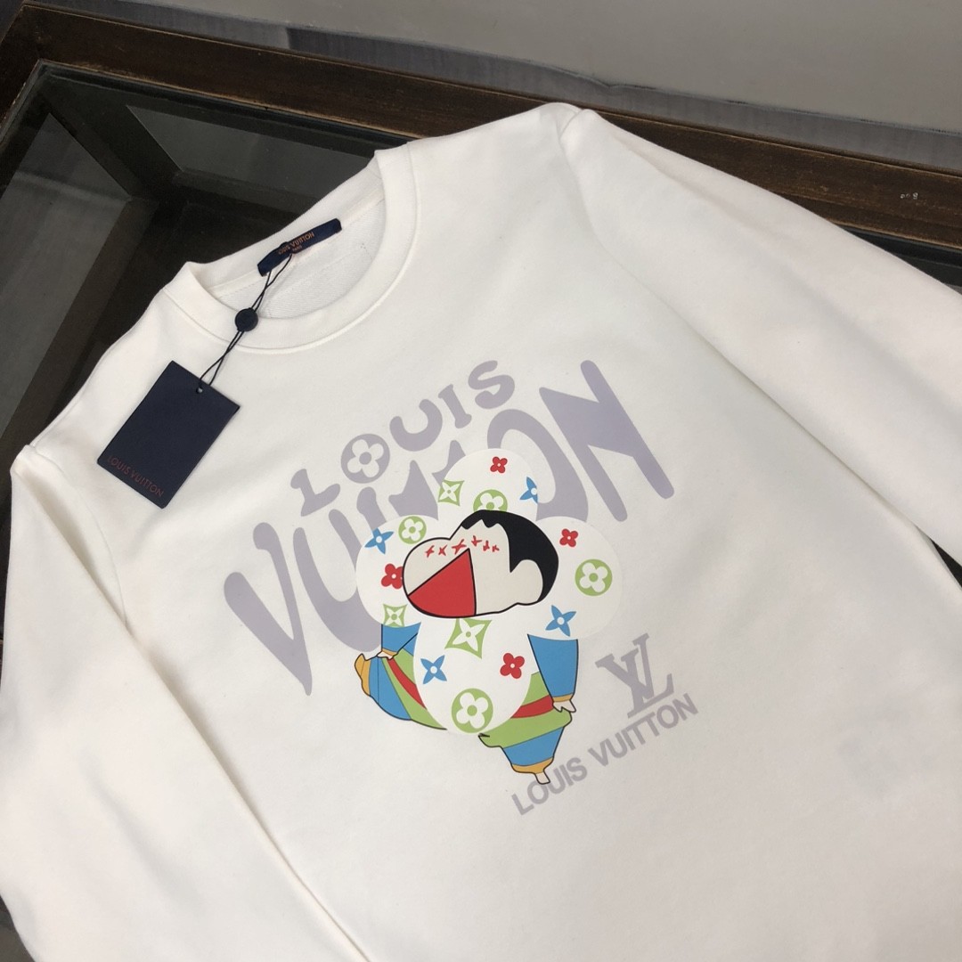 Louis Vuitton 2023 new autumn and winter couples style round neck sweatshirt