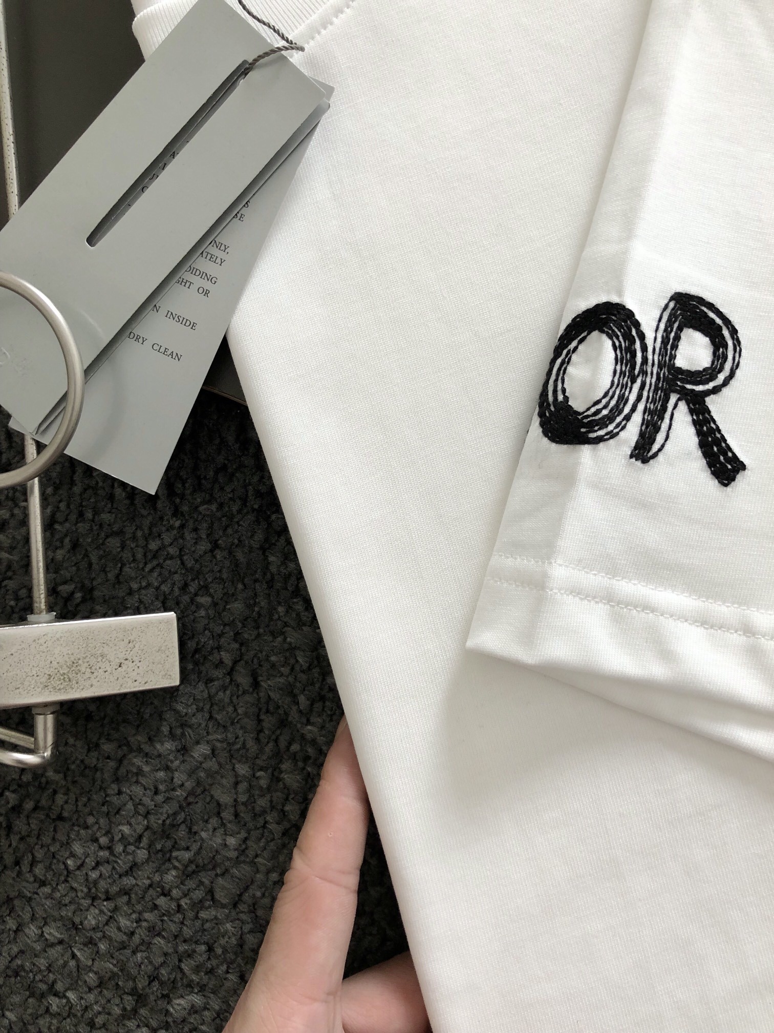 Dior Cartoon embroidered fine cloth t-shirt