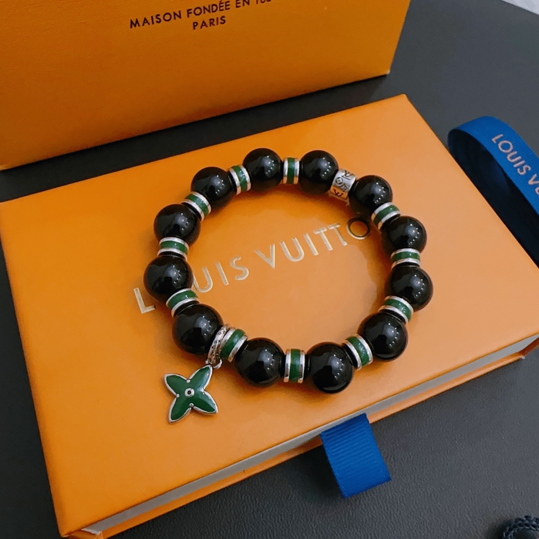 Louis Vuitton LV bracelet 🇷🇼 multi-element turquoise thai silver style (large) bracelet