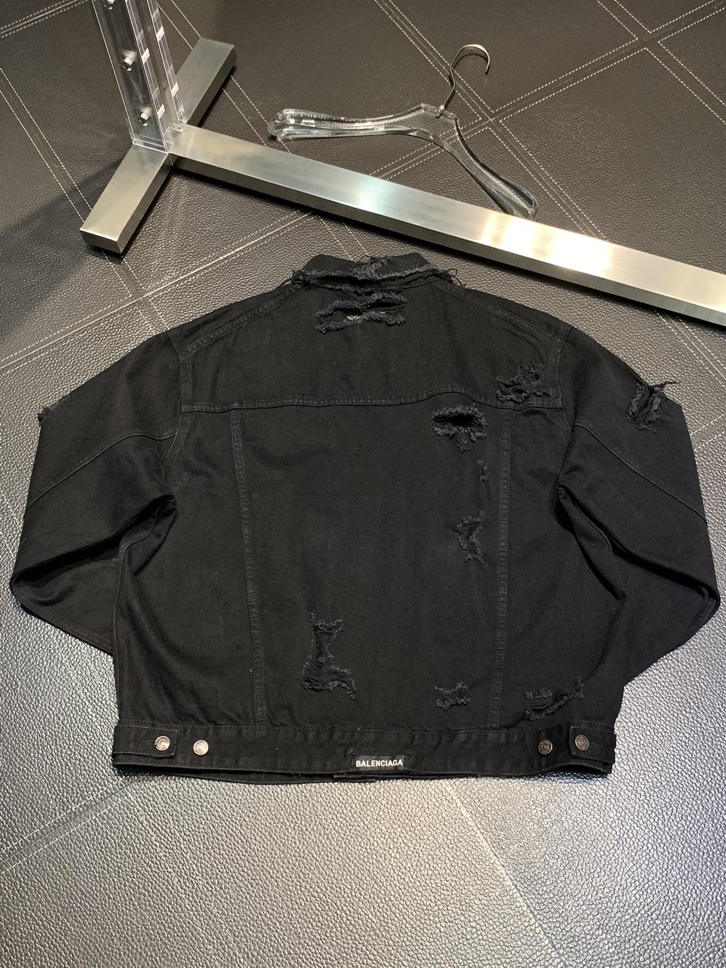 Balenciaga ripped denim jacket