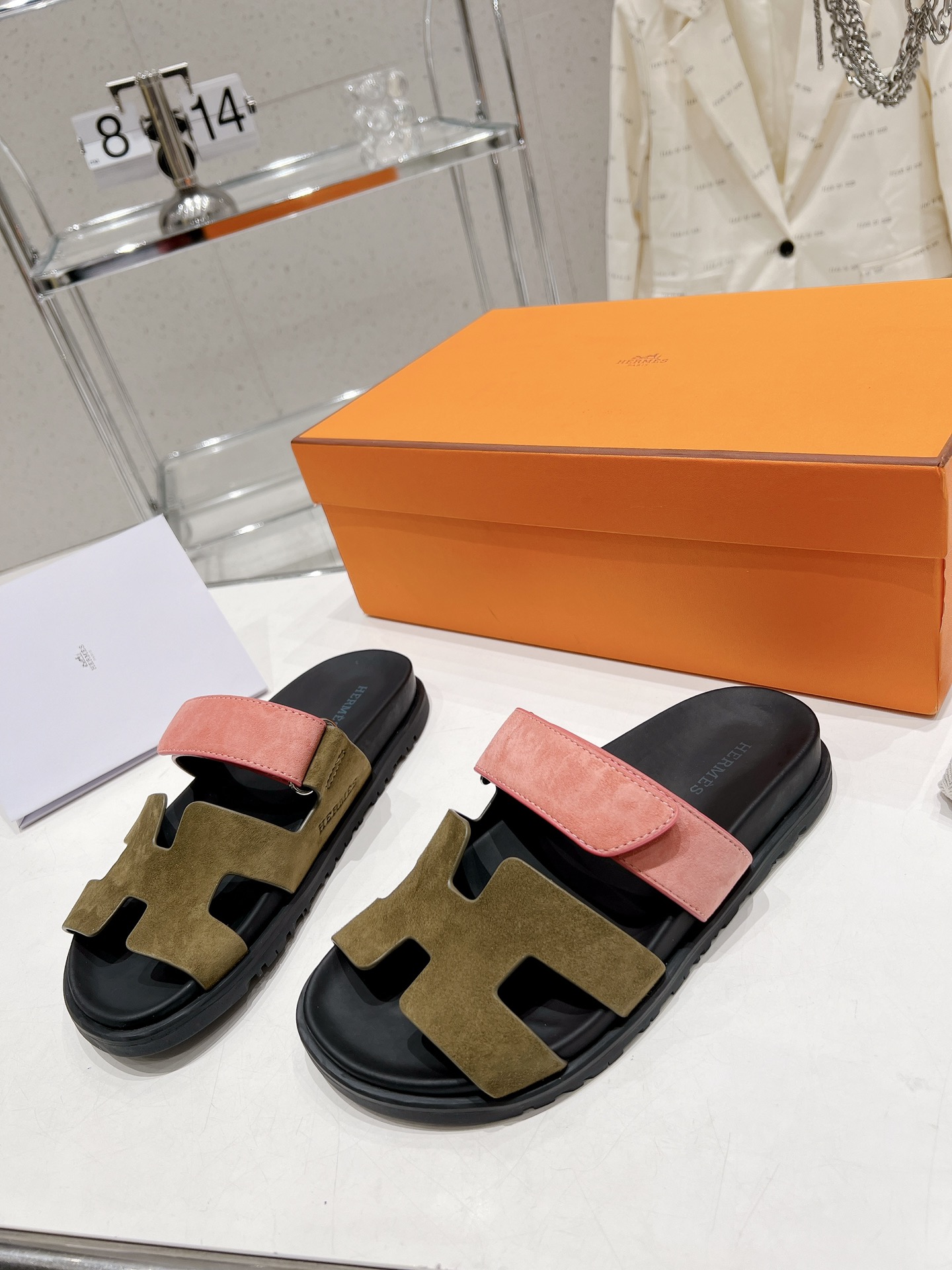 Hermes spring and summer sandals series couple models classic models