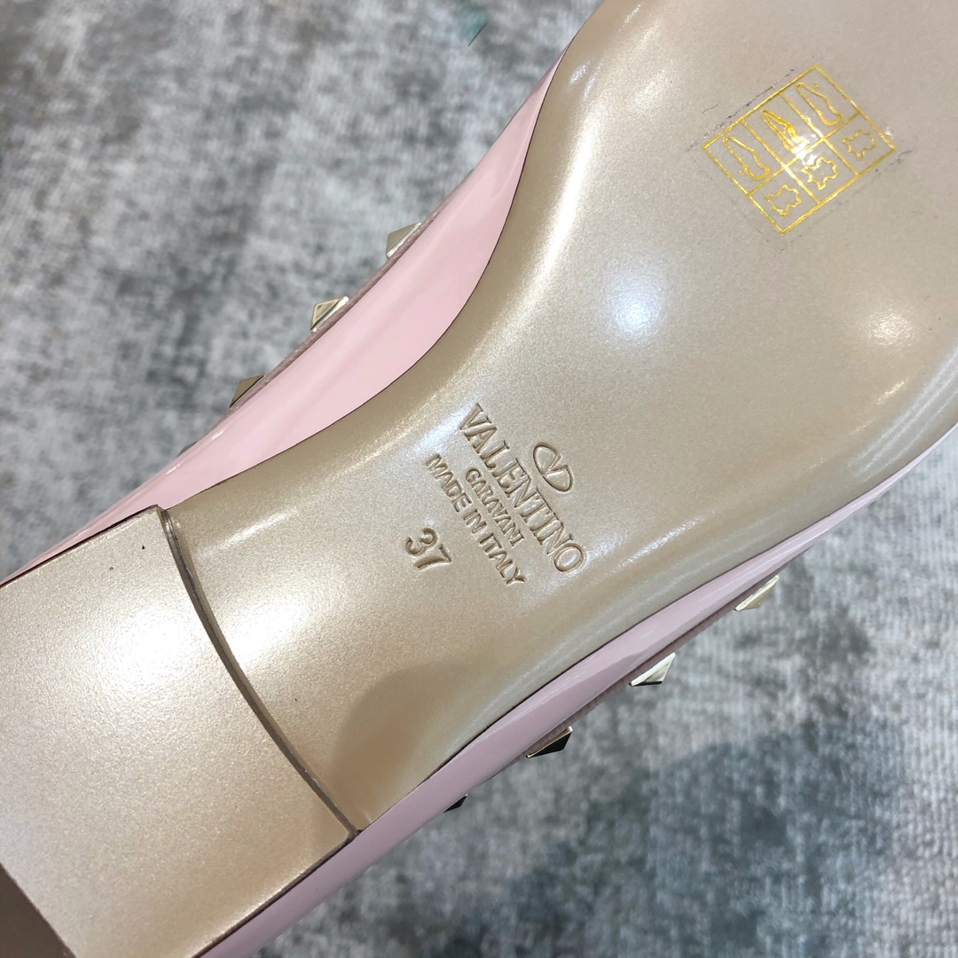 Valentino VT Collection Flats Patent Leather Pink