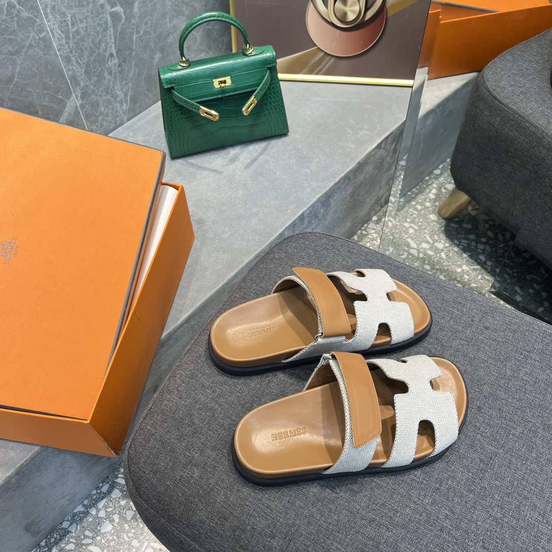 Hermes spring and summer sandals series couple models classic models