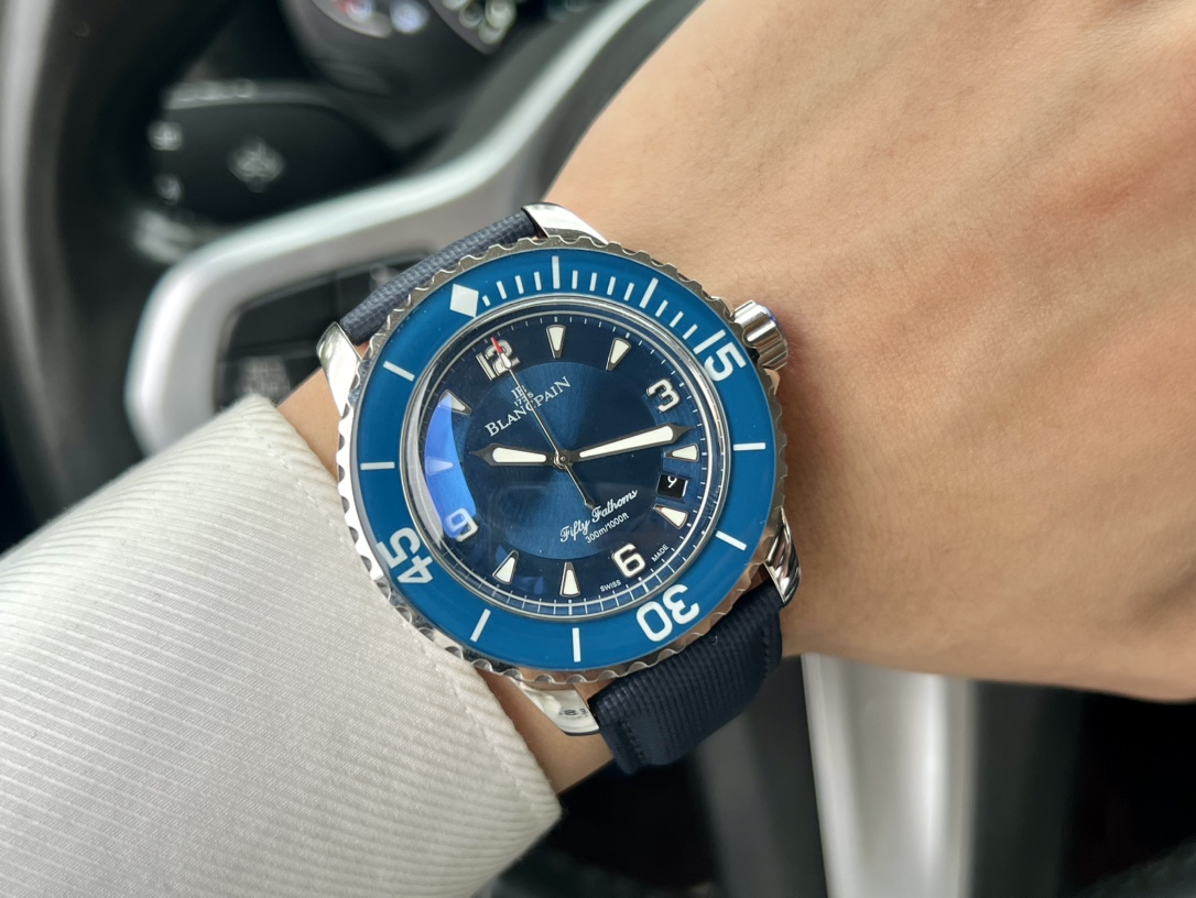 Blancpain-Tw Manufacture Blancpain Fifty Fathoms 16 stainless steel metal case with sapphire bezel mirror