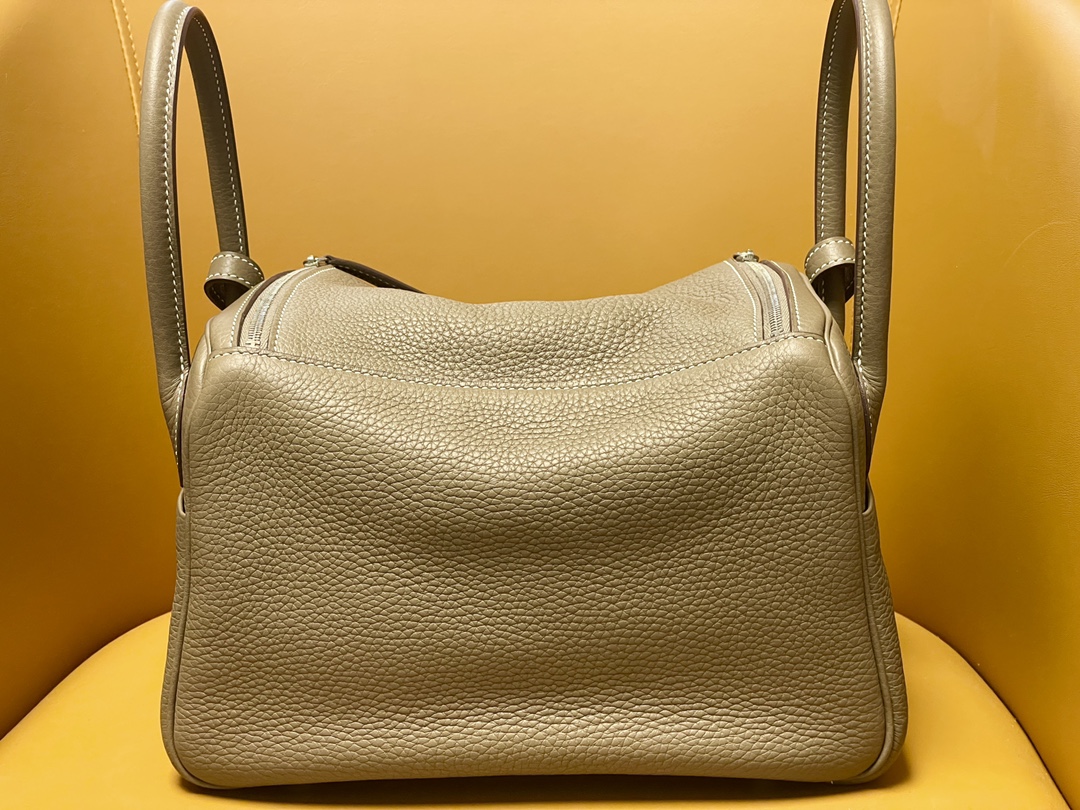 Lindy26 elephant grey tc leather silver buckle