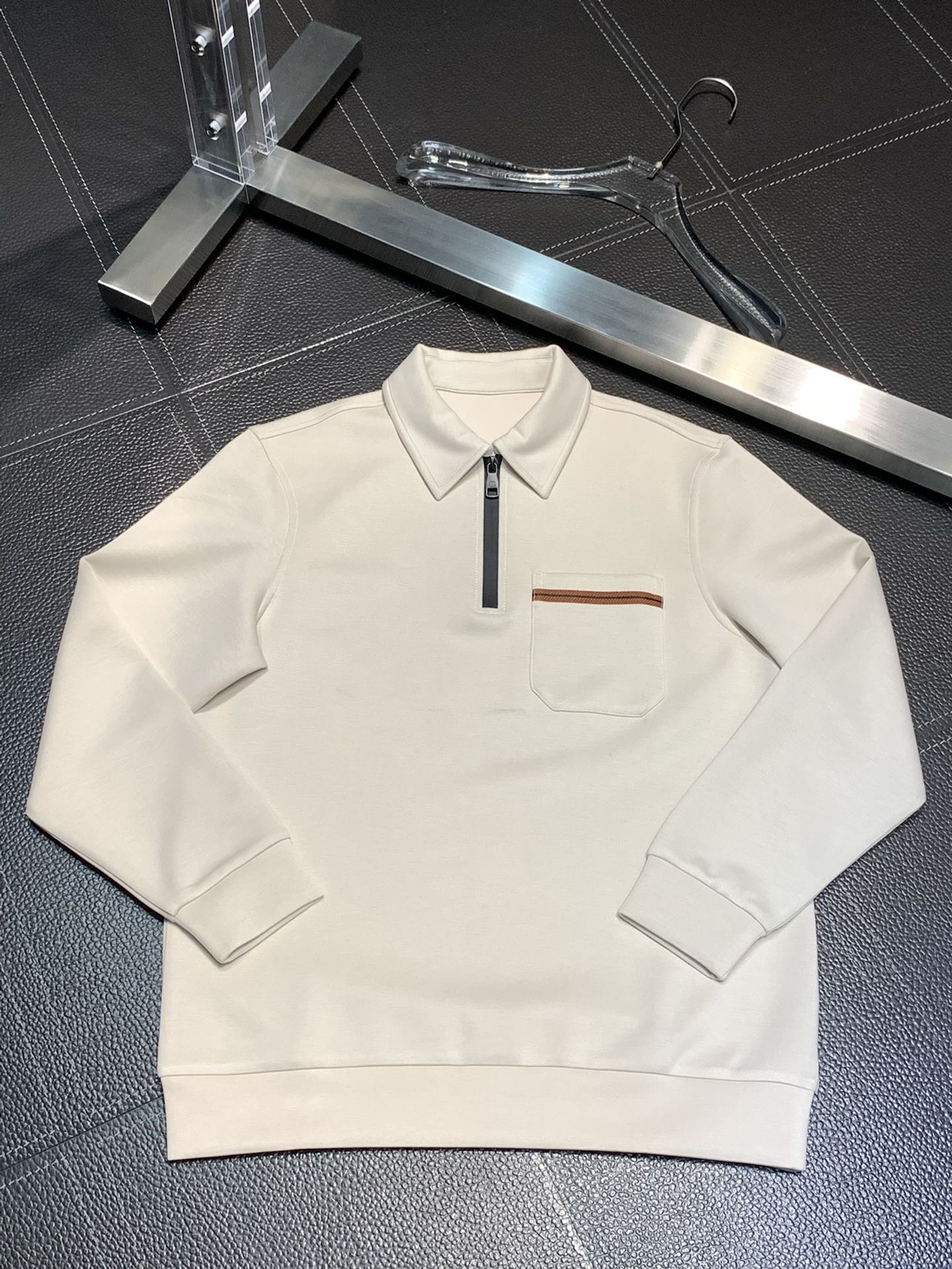 Zegna lapel casual sweatshirt