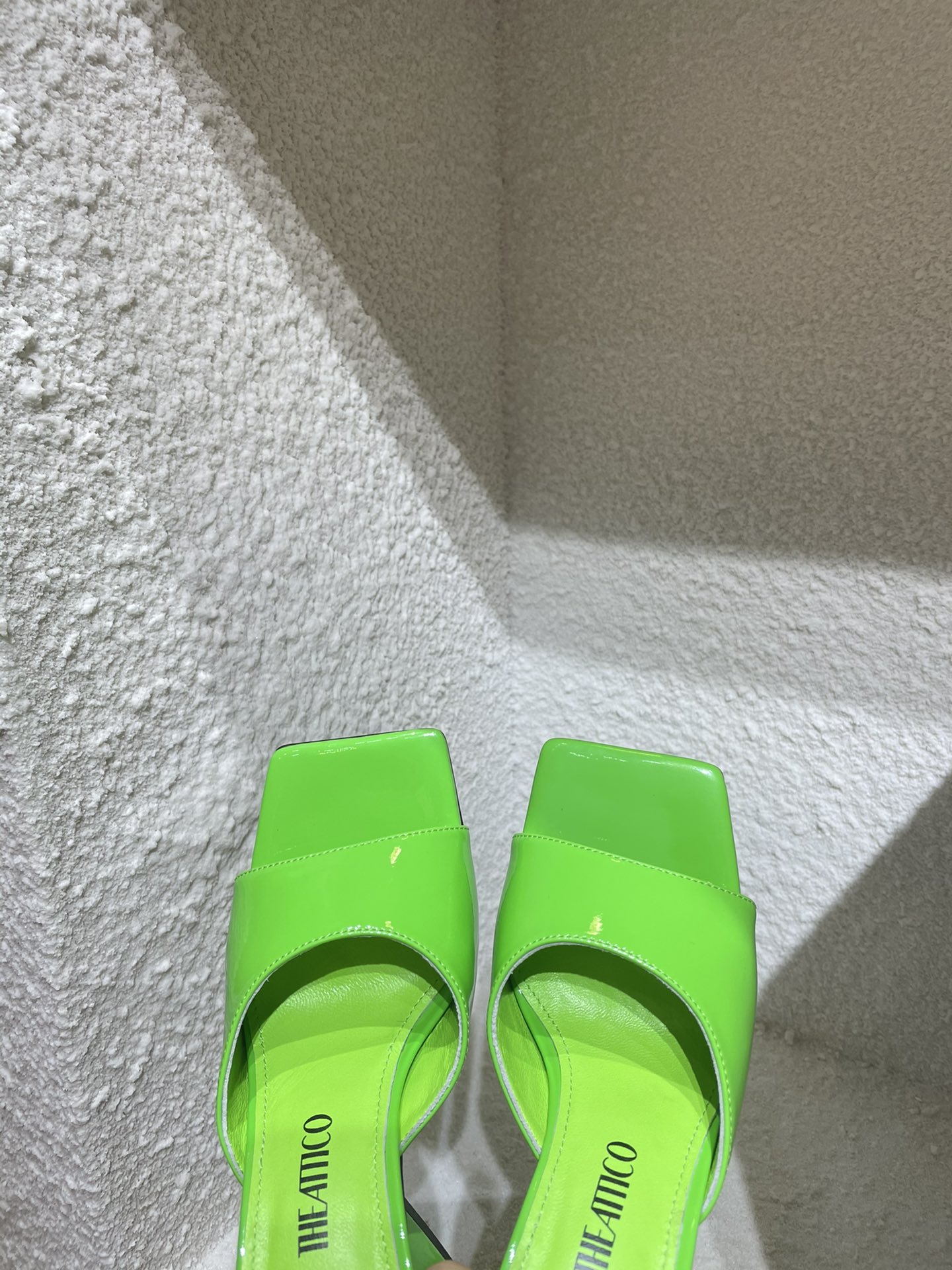 THE ATTICO | 𝟐𝟎𝟐𝟏/𝐒𝐒 𝐧𝐞𝐰 The attico triangle heel sandals lined with sheepskin leather genuine leather outsole