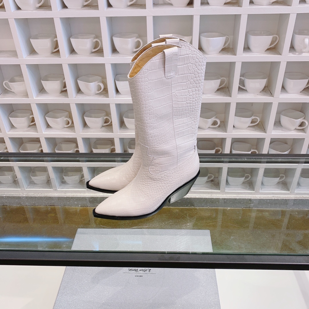 𝙎𝙏𝙊𝙍𝙄𝙀𝙎 STORIES | ²⁰²⁰⁰ Crocodile Western Cowboy Boots Chunky Heel Long Boots Autumn/Winter New Explosive on New