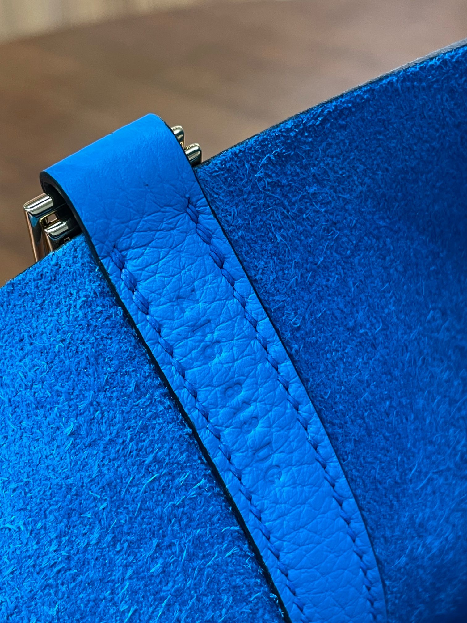 picotin18 Florida blue TC leather gold buckle