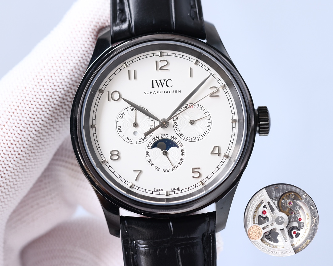 IWC- Portuguese Collection German CNC machine open molded case and strap 82650 movement copy
