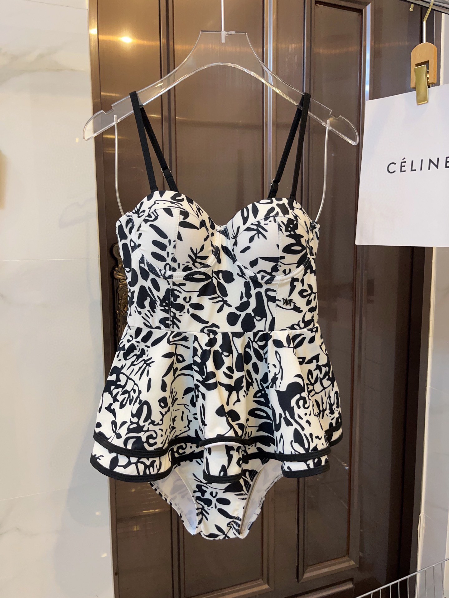 Dior New steel ring one piece swimming costume