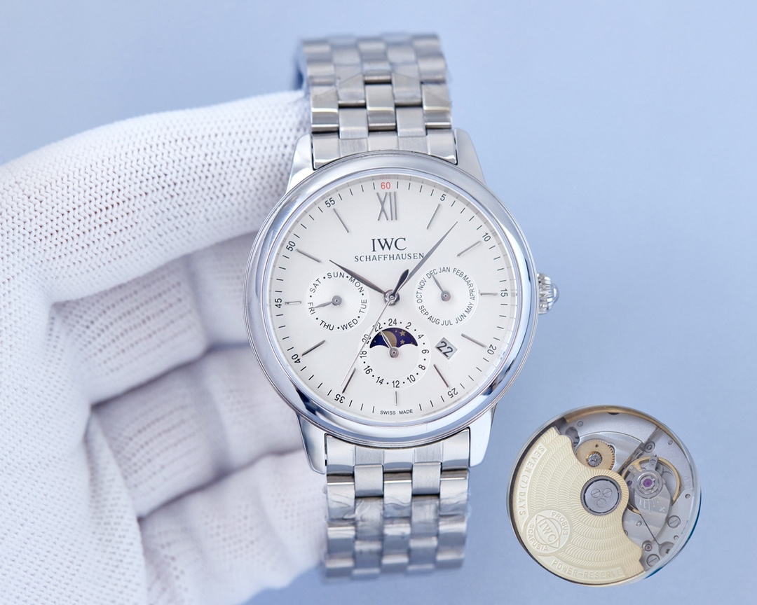 IWC- 9100 multifunctional imported mechanical movement CNC grinding process of the whole case