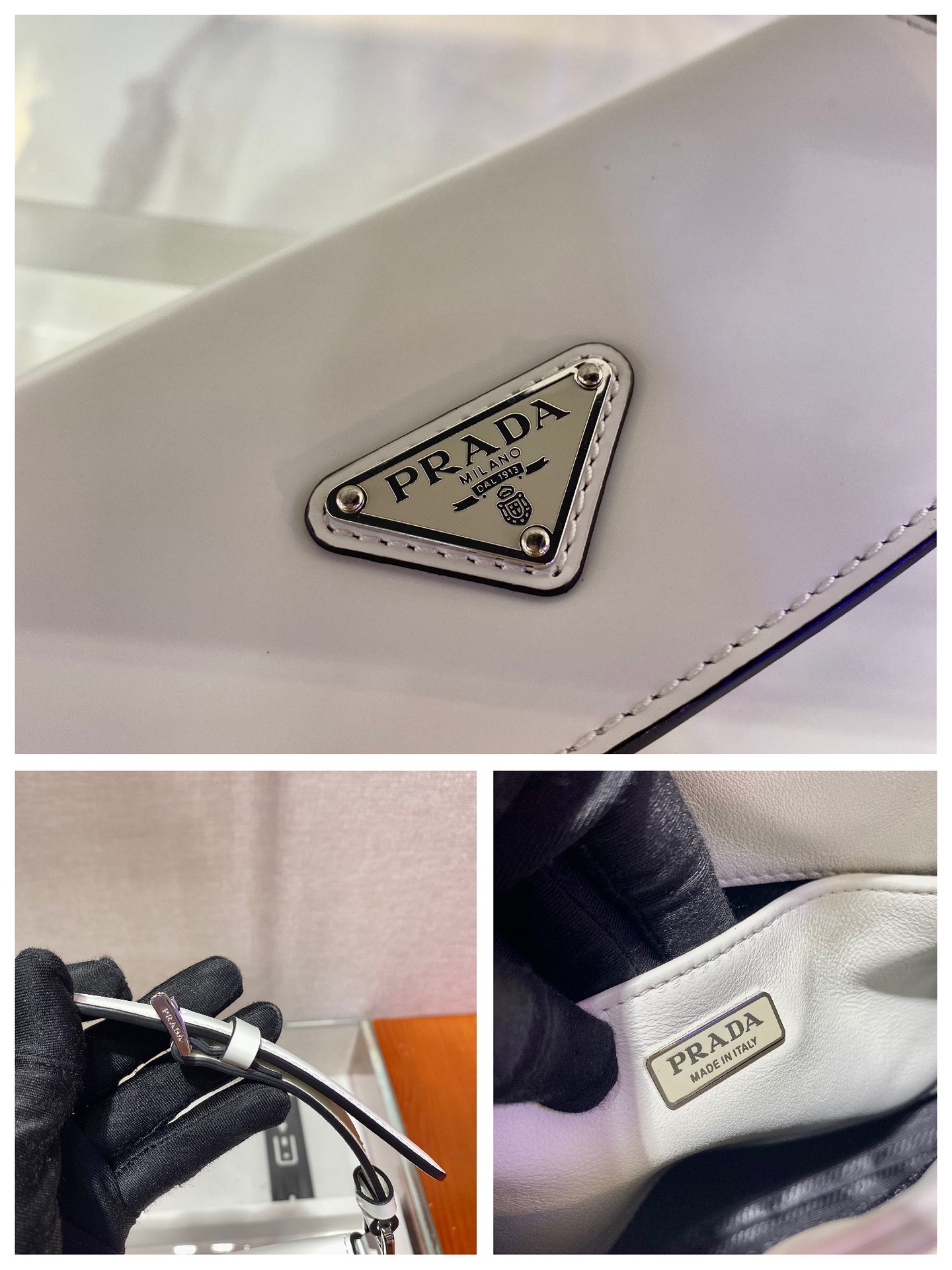 𝐏𝐑𝐀𝐃𝐀 Large flap w/ double shoulder strap 1BD303