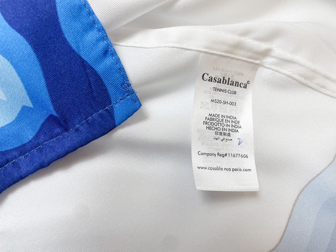 Casablanca 23SS white cactus tennis court shirt