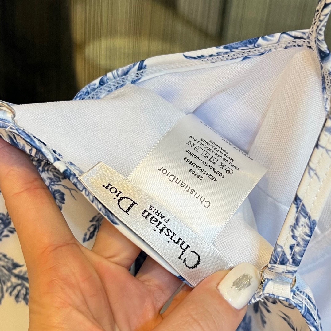 Dior Halter Gathering One-Piece Swimsuit