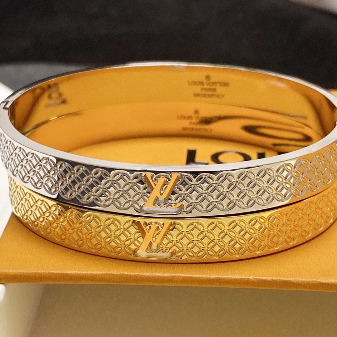 Louis Vuitton LV monogrammed openwork bracelet