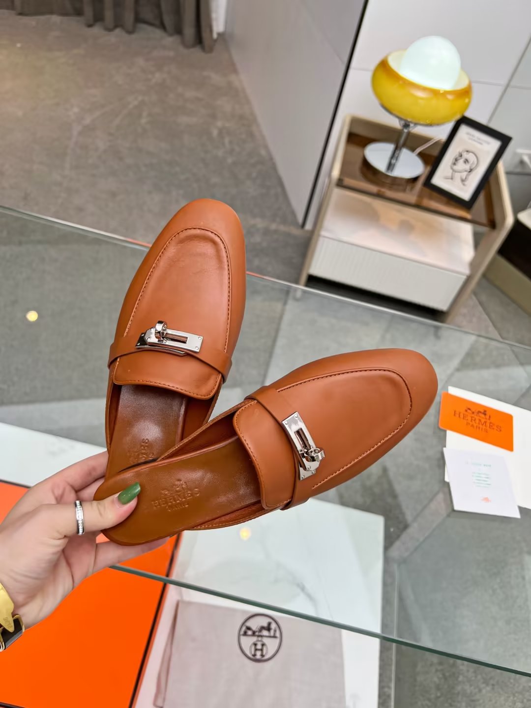 Hermes early spring new slippers