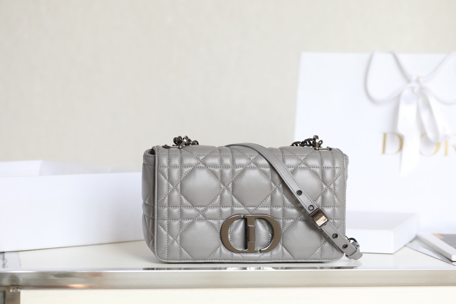 ▪️ DIOR CARO Grey Gunmetal Buckle DR-061