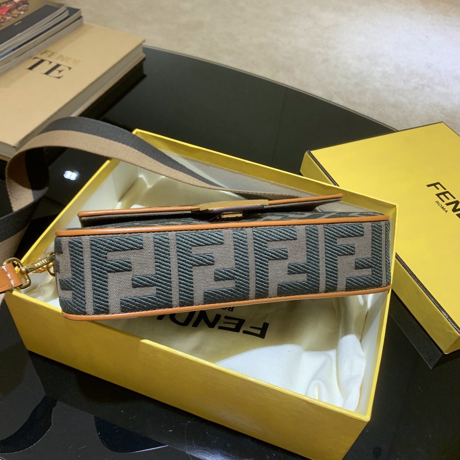 FENDI Medium 2020 Latest Baguette Denim F Logo Collection