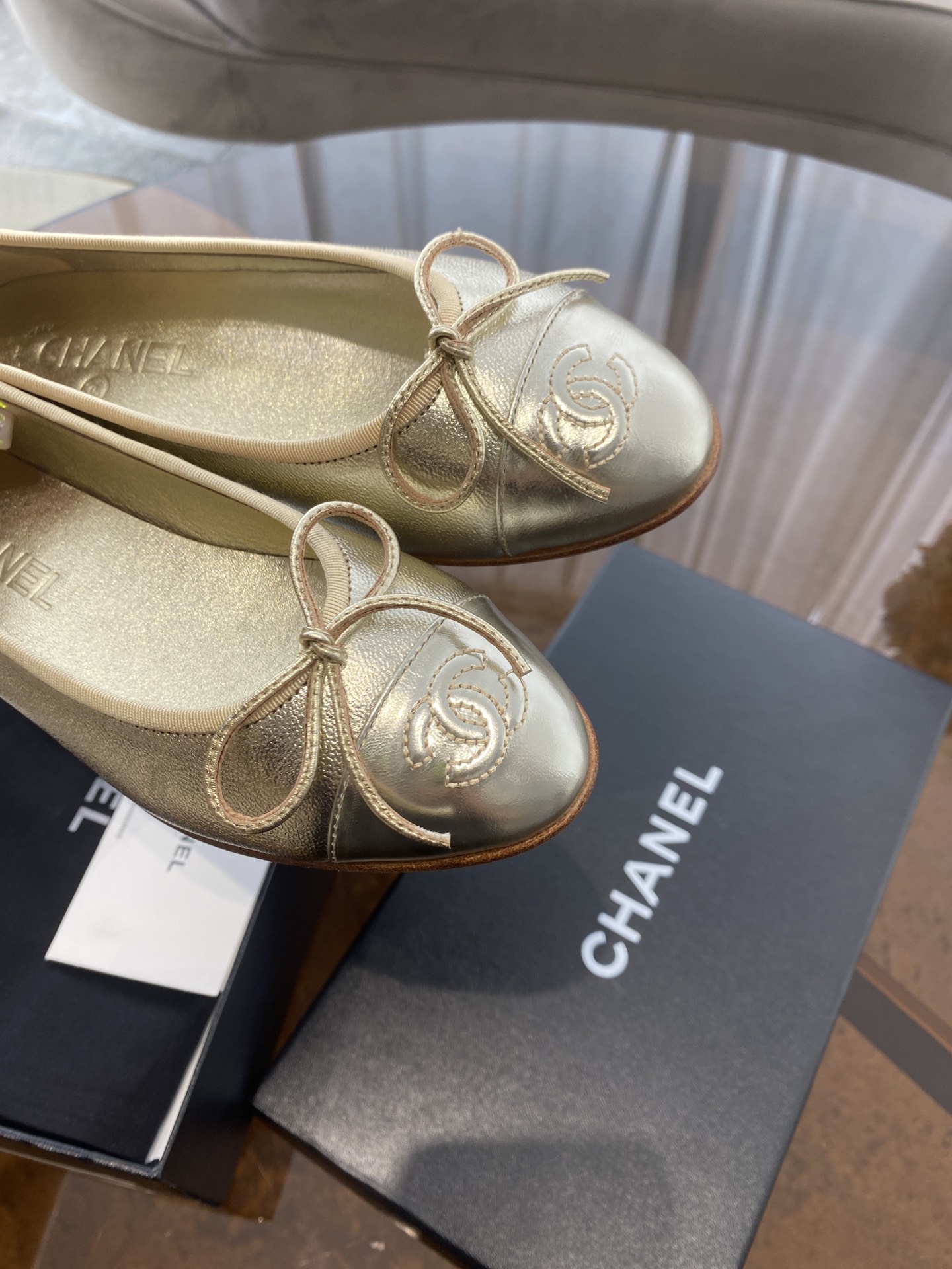 CHANEL ballet shoes Imported custom leather Italy imported leather outsole