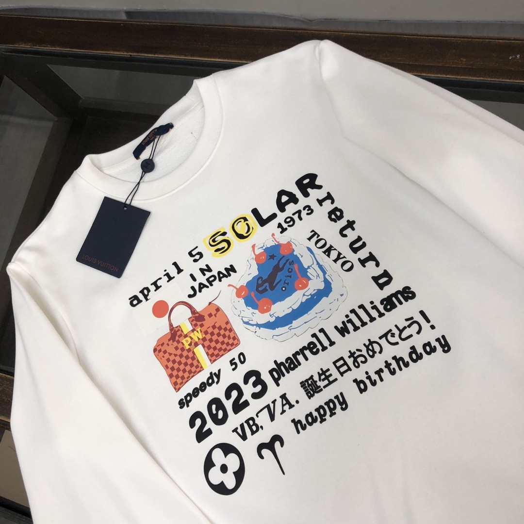 Louis Vuitton 2023 new autumn and winter couples style round neck sweatshirt